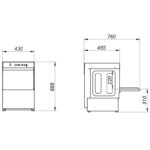 Lavavasos cesta 350 x 350. Edenox-AV-1200 S1