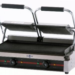 Plancha-grill placas ranurada doble. Irimar-GR-475 RR
