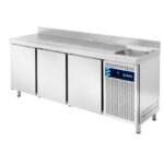 Mesa refrigerada GN 1/1 con fregadera. Gama 700. EDENOX-MPGF-180 HC