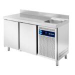 Mesa refrigerada snack con fregadera. Gama 600. EDENOX-MPSF-150 HC