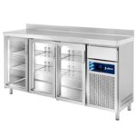 Mesa refrigerada snack, Trasmostrador Puerta cristal. Gama 600. EDENOX-FMPS-200 HC PC