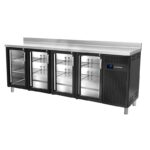 Mesa refrigerada GN 1/1. Gama 700. Puerta cristal. Negra. EDENOX-MPG-225 HC PC NEGRO