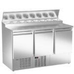 Mesa refrigerada para pizzas y ensaladas. Gama 700. EDENOX-MPGP-140