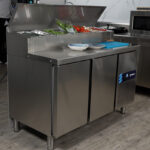 Mesa refrigerada para pizzas y ensaladas. Gama 700. EDENOX-MPGE2-180-I HC 1/3 GN