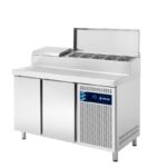Mesa refrigerada para pizzas y ensaladas. Gama 700. EDENOX-MPGE2-135-I HC 1/4 GN