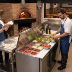 Mesa refrigerada para pizzas y ensaladas. Gama 700. EDENOX-MPGE-090