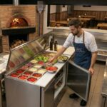 Mesa refrigerada para pizzas y ensaladas. Gama 700. EDENOX-MPGE-090