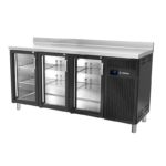 Mesa refrigerada snack, puerta de cristal. Gama 600. EDENOX-MPS-200 HC NEGRO PC