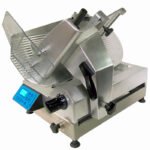 Cortadora de fiambres profesional, por engranaje. Automática. Acabado anodizado. Edenox-CGE-350-A