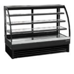 Vitrina refrigerada expositora para pastelería. Cristal curvo negra. Edenox-VERA-1500 C S1