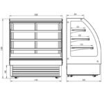 Vitrina refrigerada expositora para pastelería. Cristal curvo negra. Edenox-VERA-1200 C S1