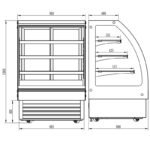 Vitrina refrigerada expositora para pastelería negra. Edenox-VERA-900 C S1