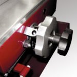 Cortadora de fiambres profesional, manual. Roja. Edenox-CVM-300